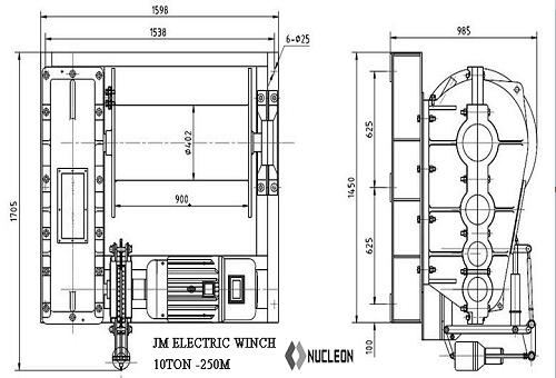 JM Electric Rope Winch