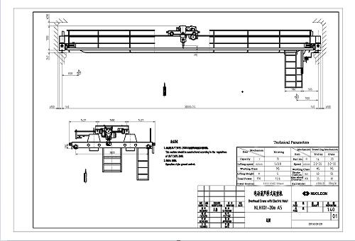 Double Girder Overhead Crane With Hoist Winch 