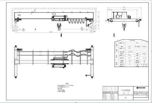 Double Girder Overhead Crane Drawing